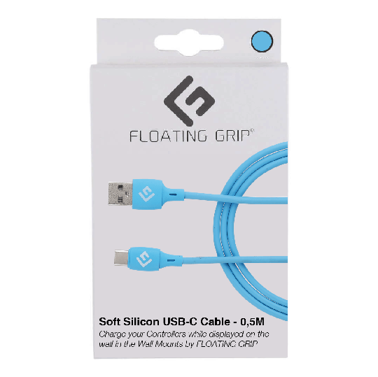 Floating Grip 0,5M Silicone USB-C Cable (Blue)