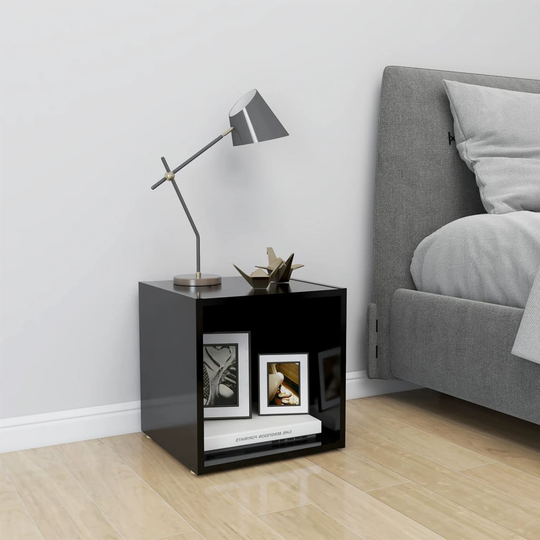 vidaXL TV-taso musta 37x35x37 cm lastulevy