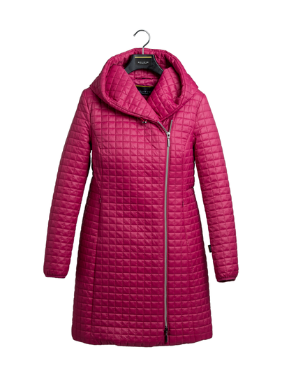 Celine fuchsia hupullinen pikku ruutu tikattu takki