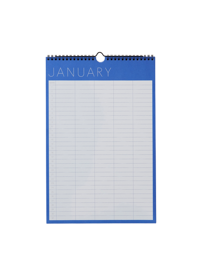 Design Letters - Monthly planner - Cobalt blue