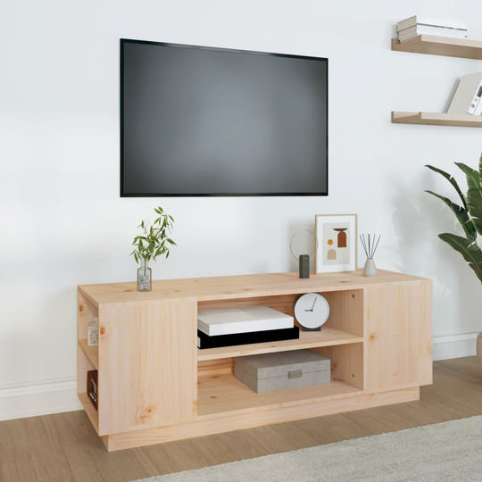 vidaXL TV-taso 110x35x40,5 cm täysi mänty