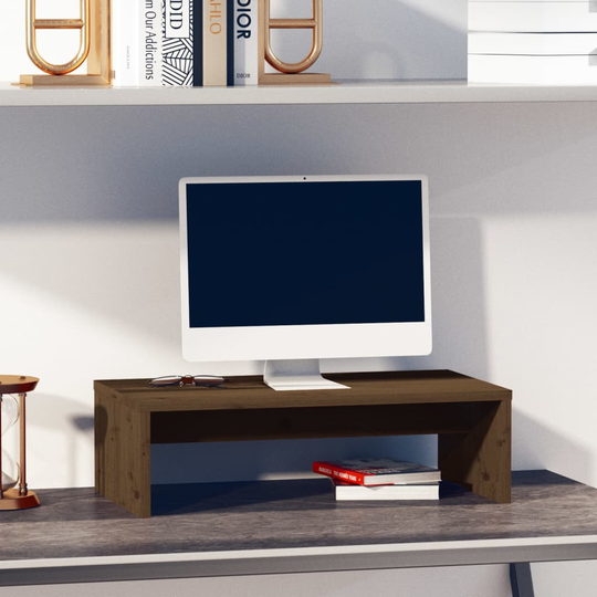 vidaXL Näyttöteline hunajanruskea 50x27x15 cm täysi mänty