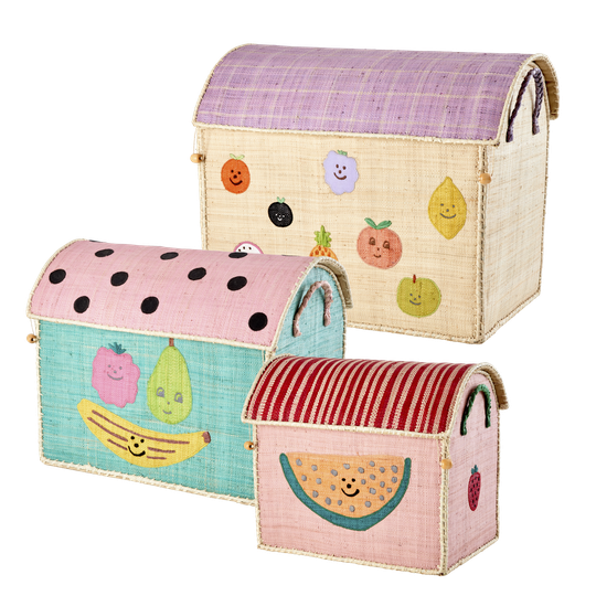 Rice - Large Set of 3 Toy Baskets - Fruits