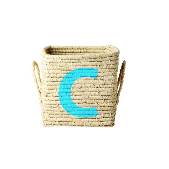 Rice - Raffia Square Basket - C
