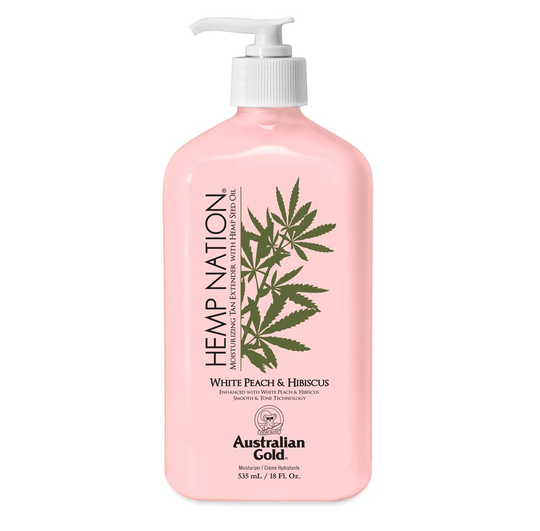 Australian Gold - Hemp Nation White Peach&Hibiscus Tan Extender Body Lotion 535 ml
