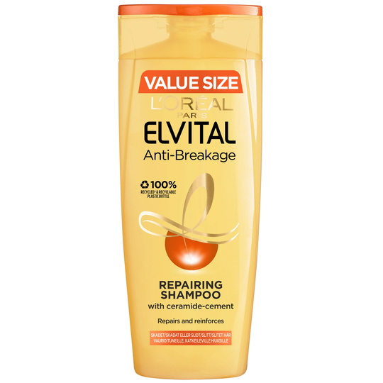 L'Oréal - Elvital Anti-Breakage Shampoo 500 ml (Bundle)