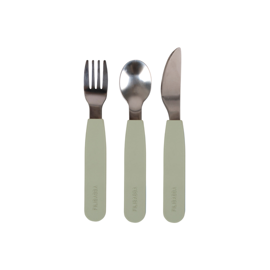 Filibabba - Silicone Cutlery Set - Green (FI-02255)