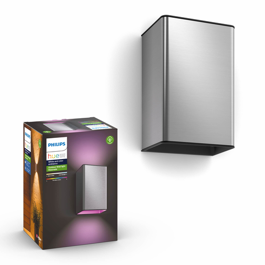 Philips Hue - Resonate Wall Light - Hue Outdoor - Inox - White&Color Ambiance