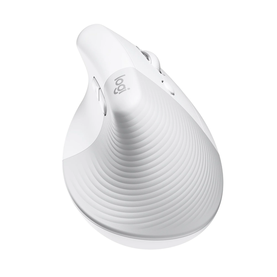 Logitech - Lift for Mac Vertical Ergonomic Mouse - OFF-WHITE