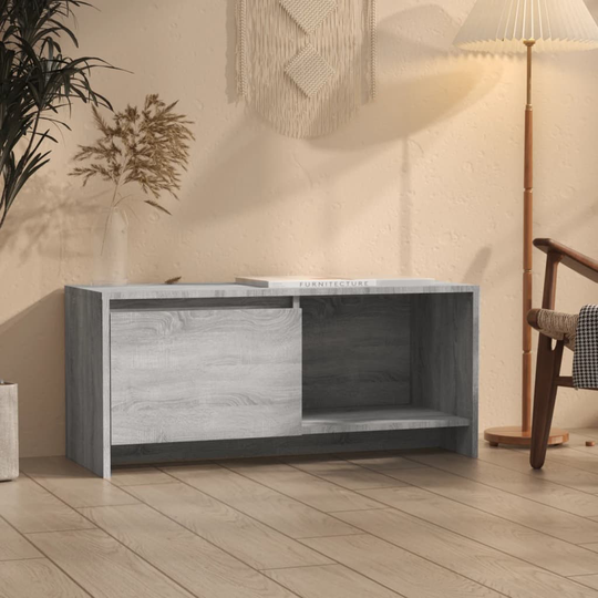 vidaXL TV-taso harmaa Sonoma tammi 90x35x40 cm lastulevy