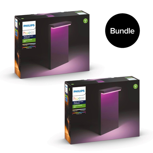 Philips Hue -2x​Nyro Outdoor Lamp Pedestal - White&Color Ambiance - Bundle