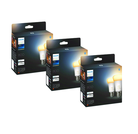 Philips Hue - E27 2-x3 Pack - White Ambiance 6pcs - Bundle