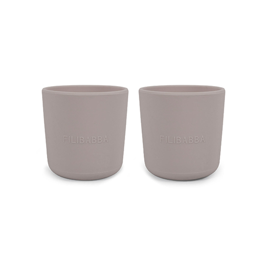 Filibabba - Silicone Cup 2-Pack - Warm Grey (FI-02266)