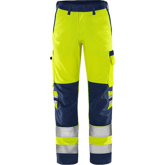 Fristads 2651 GPLU Työhousut neonkeltainen/tummansininen C146