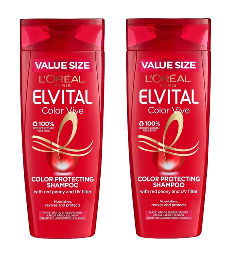 L'Oréal - 2 x Elvital Color Vive Color Protecting Shampoo 500 ml