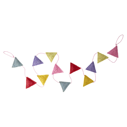 Rice - Raffia Garland Assorted - Flag Multicolor