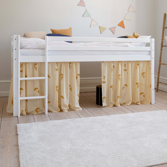 Hoppekids - Ole Lukoie curtain for half high bed Yellow