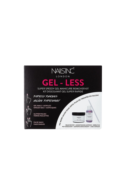 Gel-less manicure remover kit -geeli- ja glitterkynsilakan poistopakkaus