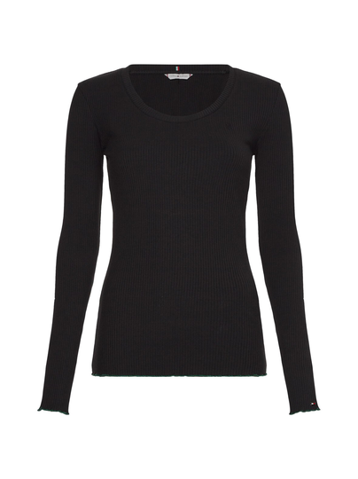 Slim frill rib -collegepaita