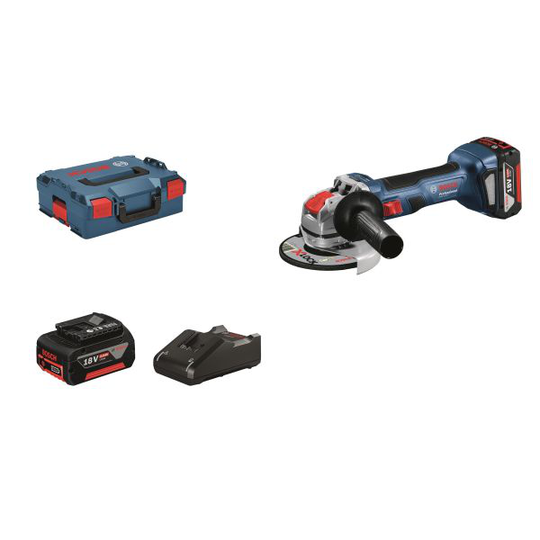 Bosch GWX 18V-7 Kulmahiomakone sisältää akun ja laturin