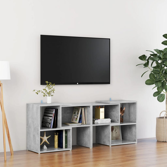 vidaXL TV-taso betoninharmaa 104x30x52 cm lastulevy