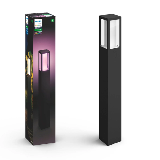Philips Hue - Impress Post Black Outdoor - White&Color Ambiance