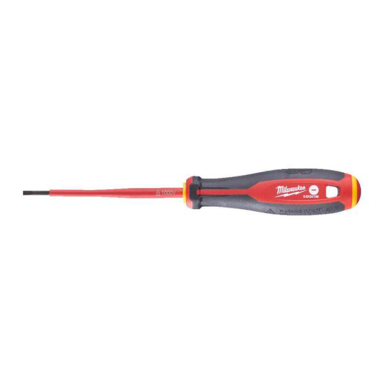 Milwaukee Tri-Lobe VDE Ruuvimeisseli kolmisivuinen pyörimistä estävä kahva SL 0,5 x 3 x 100 mm