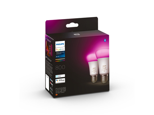 Philips Hue - 2 Pack E27 - White&Color Ambiance
