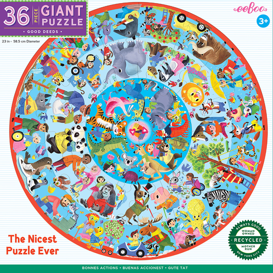 eeBoo - Round Giant Puzzle 36 pcs - Good Deeds