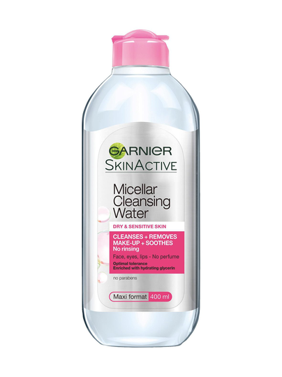 Garnier skin active micellar -puhdistusvesi kuivalle ja herkälle iholle 400 ml