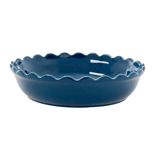 Rice - Stoneware Pie Dish - Dark Blue L