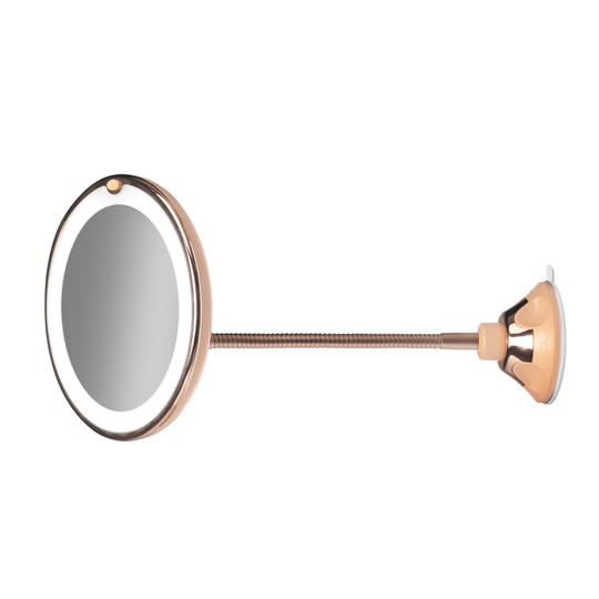 Gillian Jones - Rosegold Suctionmirror w. Adjustable "Goose Neck"&LED Light