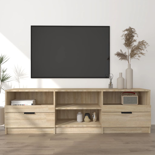 vidaXL TV-taso Sonoma-tammi 150x33,5x45 cm tekninen puu