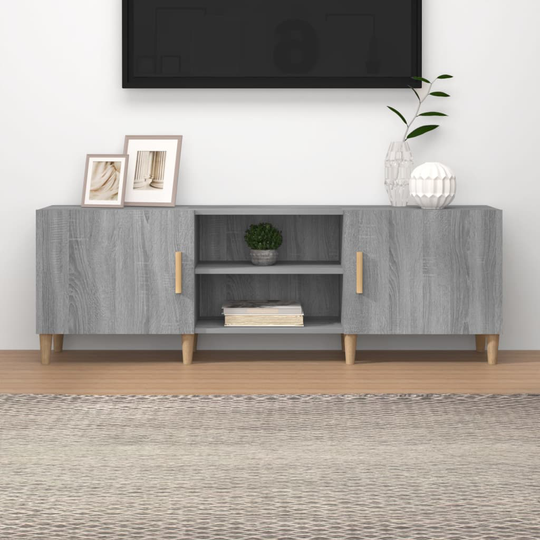 vidaXL TV-taso harmaa Sonoma 150x30x50 cm tekninen puu