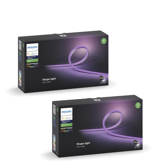 Philips Hue - 2x Lightstrip Outdoor 5m - White&Color Ambiance - Bundle
