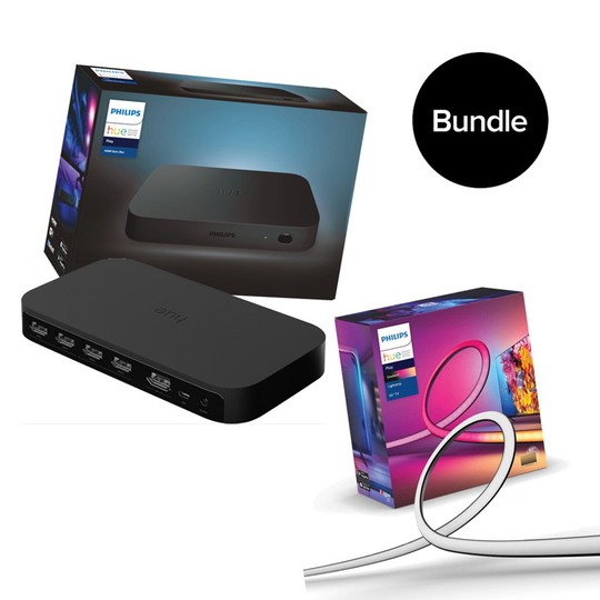Philips Hue - Lightstrip Gradient Lightstrip (for TV) TV 75"&Hue Sync Box - Bundle