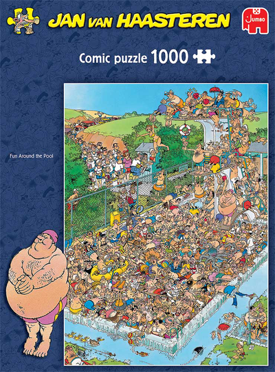 Jan Van Haasteren - Fun Around the Pool - 1000 Piece Puzzle (82037)