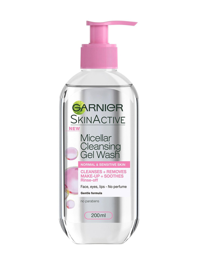 Skin active micellar -puhdistusgeeli 200 ml