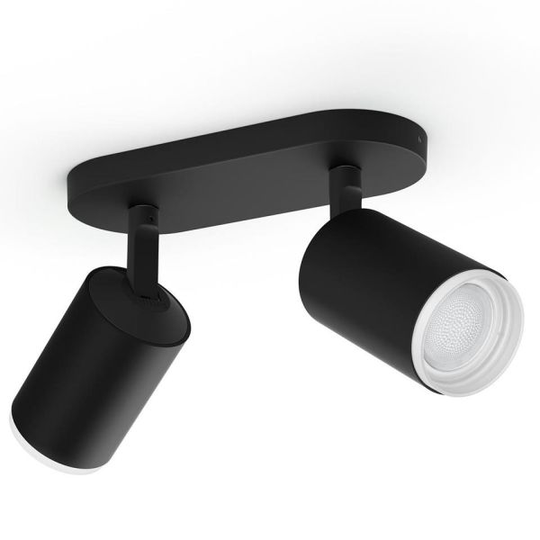Philips Hue Fugato Kohdevalaisin musta, 2 x 5,7 W LED