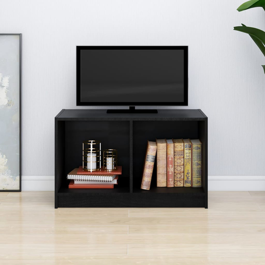 vidaXL TV-taso musta 70x33x42 cm täysi mänty