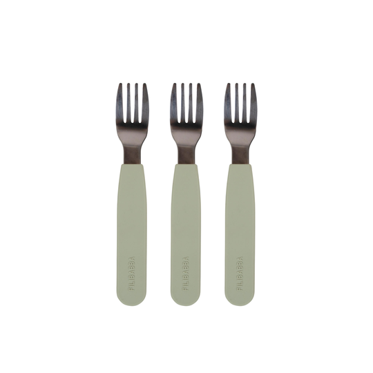 Filibabba - Silicone Forks 3-pack - Green (FI-02264)