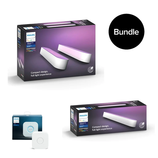 Philips Hue - Play Light Bar 2-Pack White&Light Bar Single Pack&Hue Bridge - Bundle