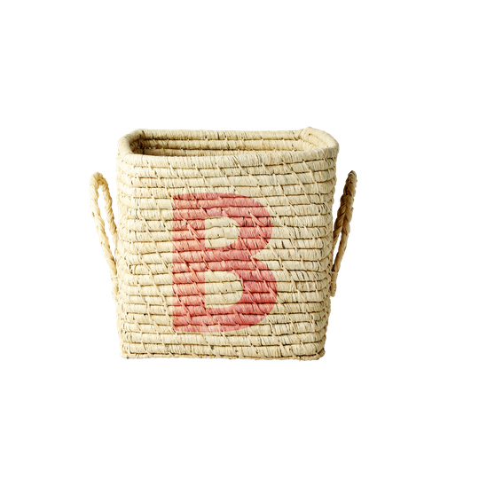 Rice - Raffia Square Basket - B