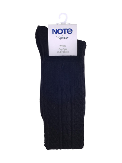 Knee high wool cable -villasekoitepolvisukat