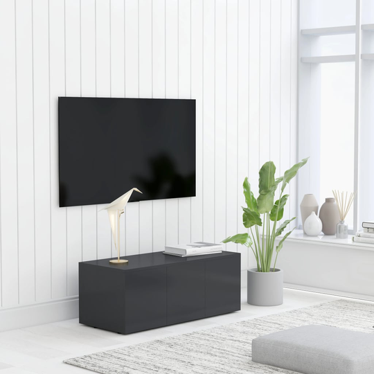 vidaXL TV-taso harmaa 80x34x30 cm lastulevy