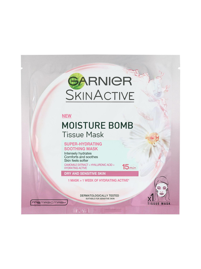 Moisture bomb -kangasnaamio kuivalle ja herkälle iholle 32 g