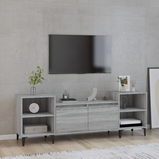 vidaXL TV-taso harmaa Sonoma 160x35x55 cm tekninen puu