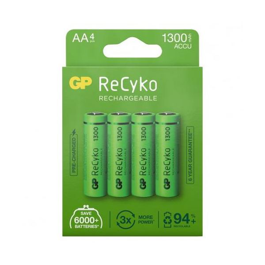 GP Batteries ReCyko 1300 Akku ladattava, AA, 4 kpl