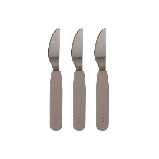 Filibabba - Silicone Knives 3-Pack - Warm Grey (FI-02260)
