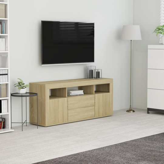 vidaXL TV-taso Sonoma-tammi 120x30x50 cm lastulevy